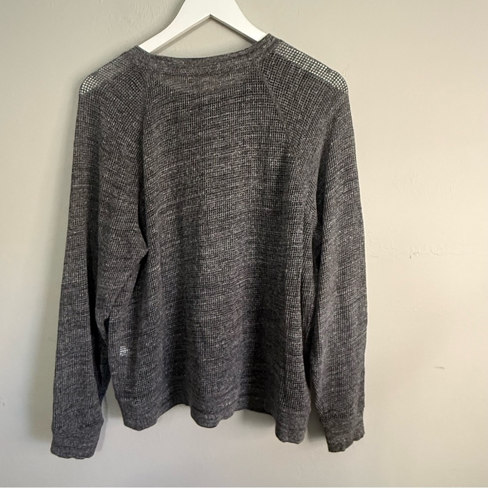 EILEEN FISHER Women’s Charcoal Gray Open Weave Knit Long Sleeve Sweater Size S - Picture 5 of 6